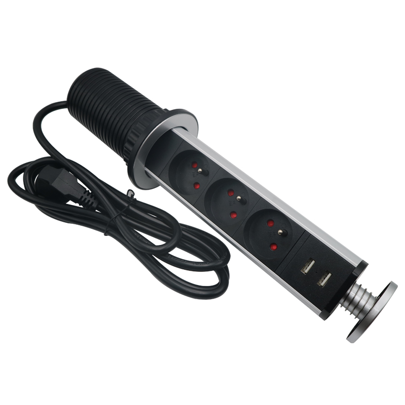 Cylindrical Pop up Tabletop Socket 